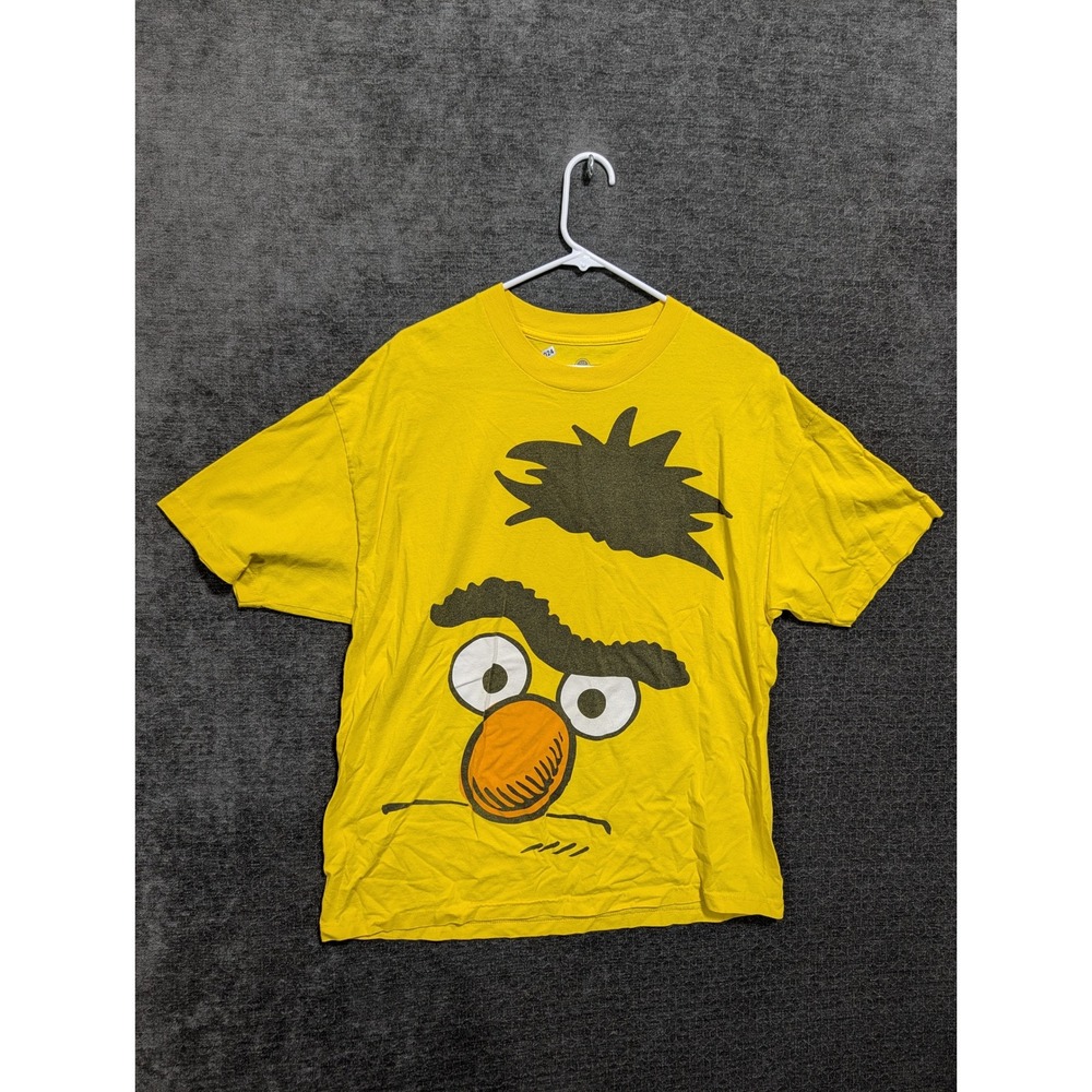 Sesame Street Bert Graphic T-Shirt Yellow Mens XL Cotton Short Sleeve Tee 2010